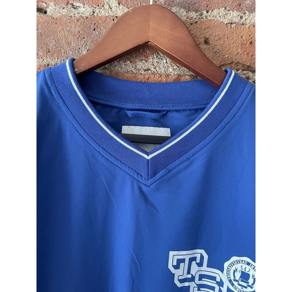This Never That Blue Golf Pullover Windbreaker Sz M Korean Streetwear Brand TNT
